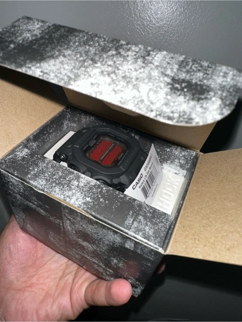 Brand new limited edition King G-Shock black and bold red series.